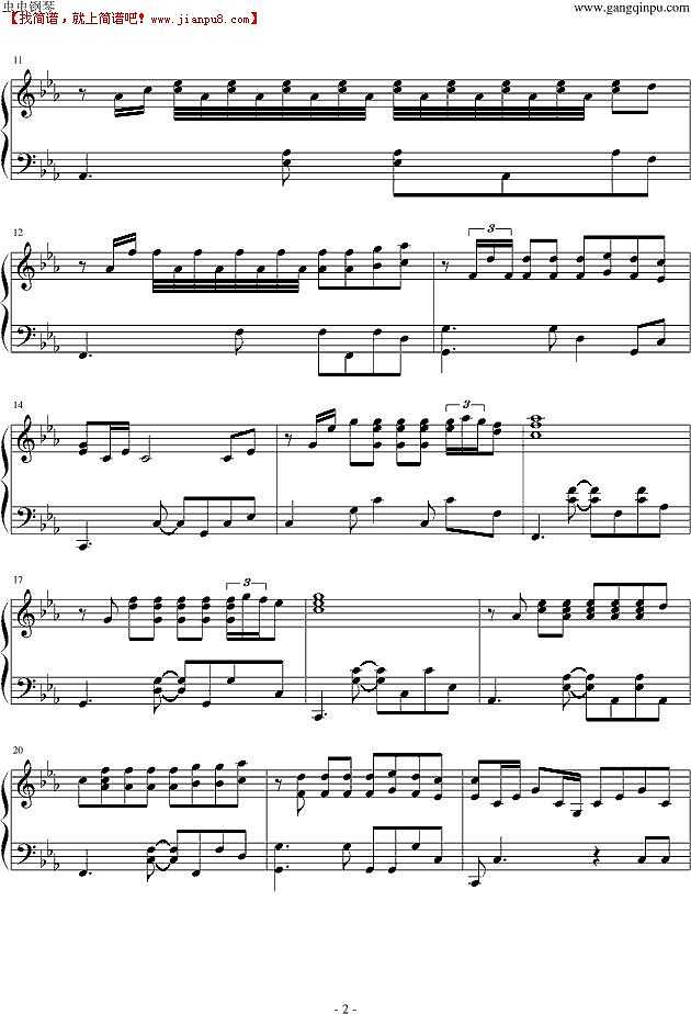 马克西姆 Tango In Ebony 钢琴谱pic2 www.jianpu8.cn