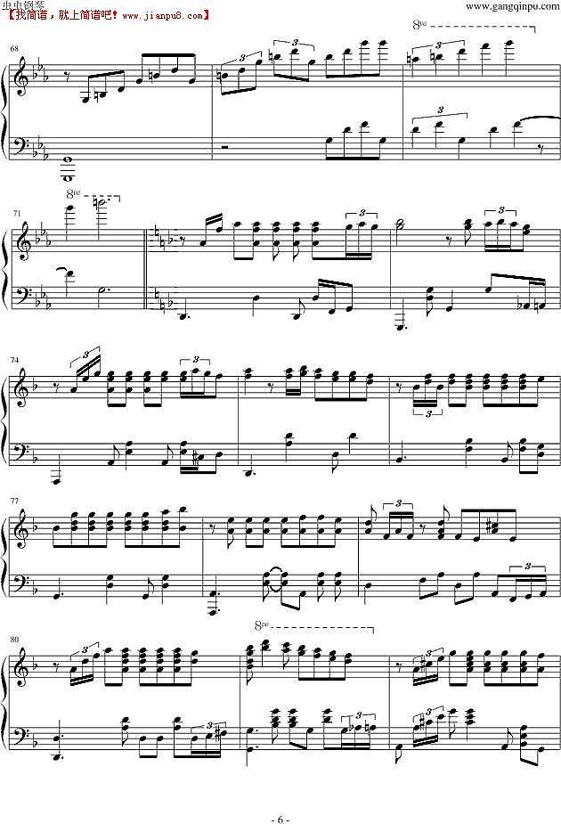 马克西姆 Tango In Ebony 钢琴谱pic6 www.jianpu8.cn