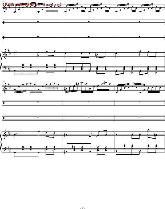 琴天 爱跳舞的鱼 钢琴谱pic2 www.jianpu8.cn