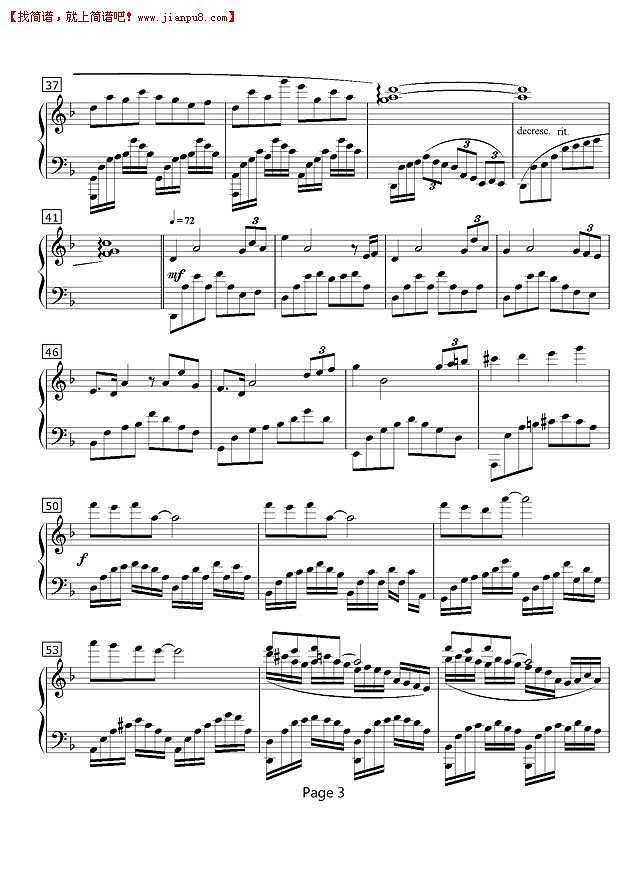 文武贝 凌枫 江月夜 钢琴谱pic3 www.jianpu8.cn