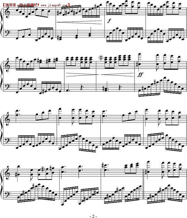 Elisa 明日的舞 钢琴谱pic2 www.jianpu8.cn