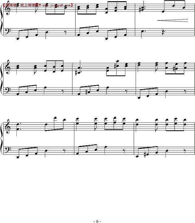 Elisa 明日的舞 钢琴谱pic6 www.jianpu8.cn