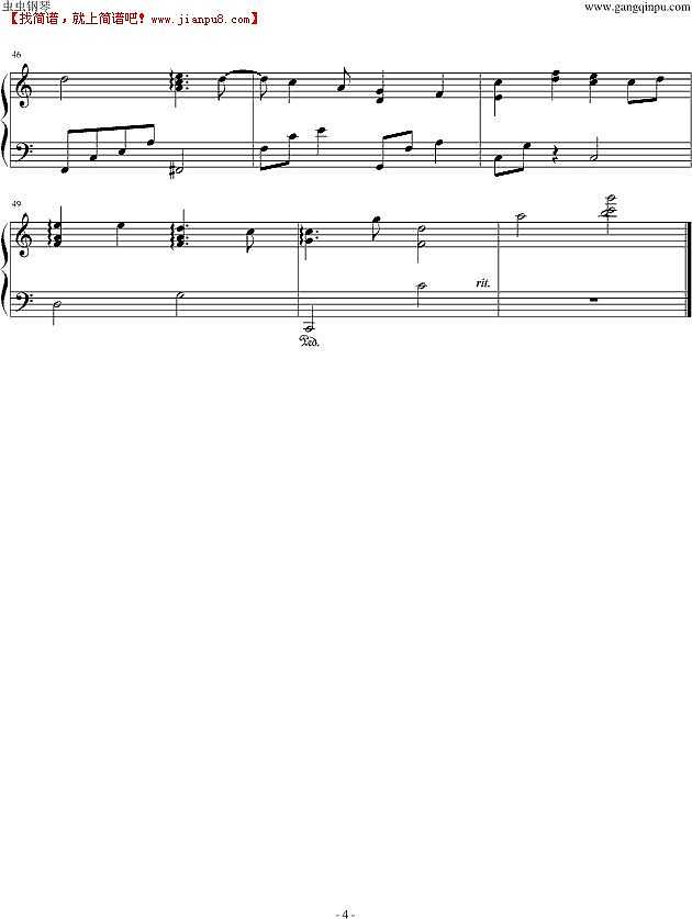 梁静茹 偶阵雨 钢琴谱pic4 www.jianpu8.cn