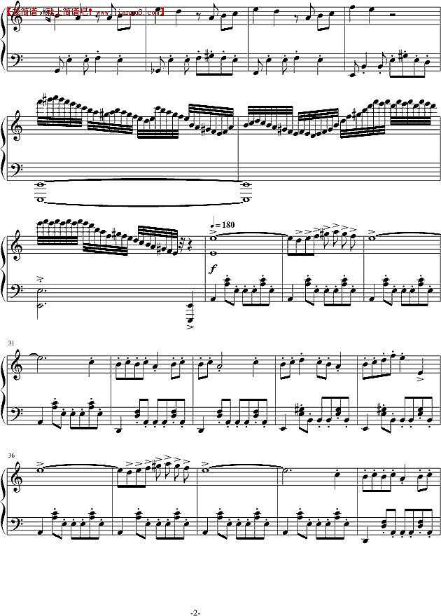 瓶子 疯狂的法老 钢琴谱pic2 www.jianpu8.cn