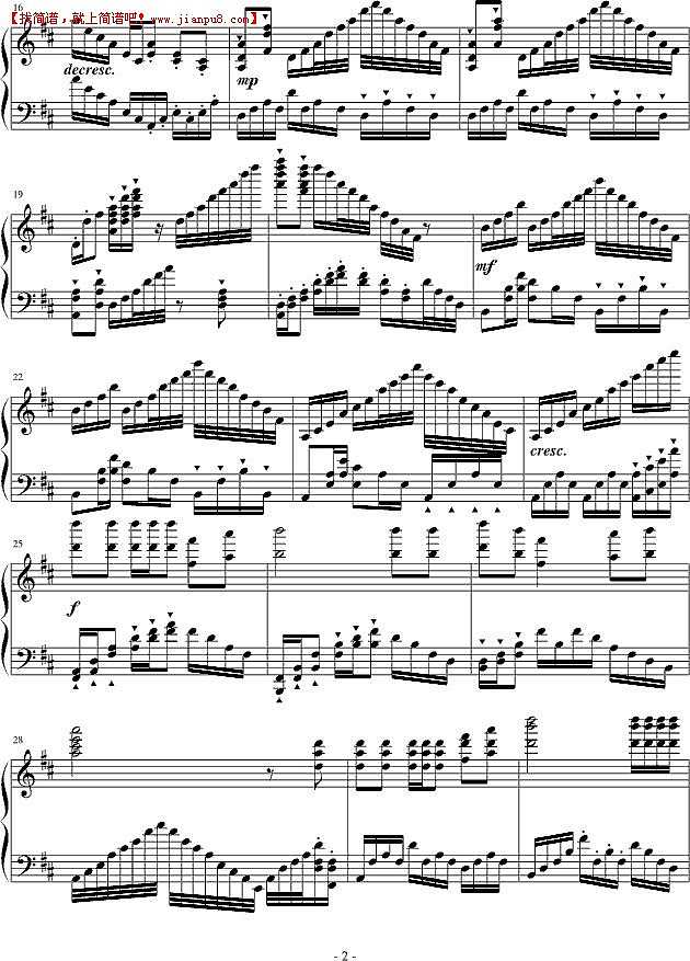 比如比如比如比 飞旋海豚 钢琴谱pic2 www.jianpu8.cn