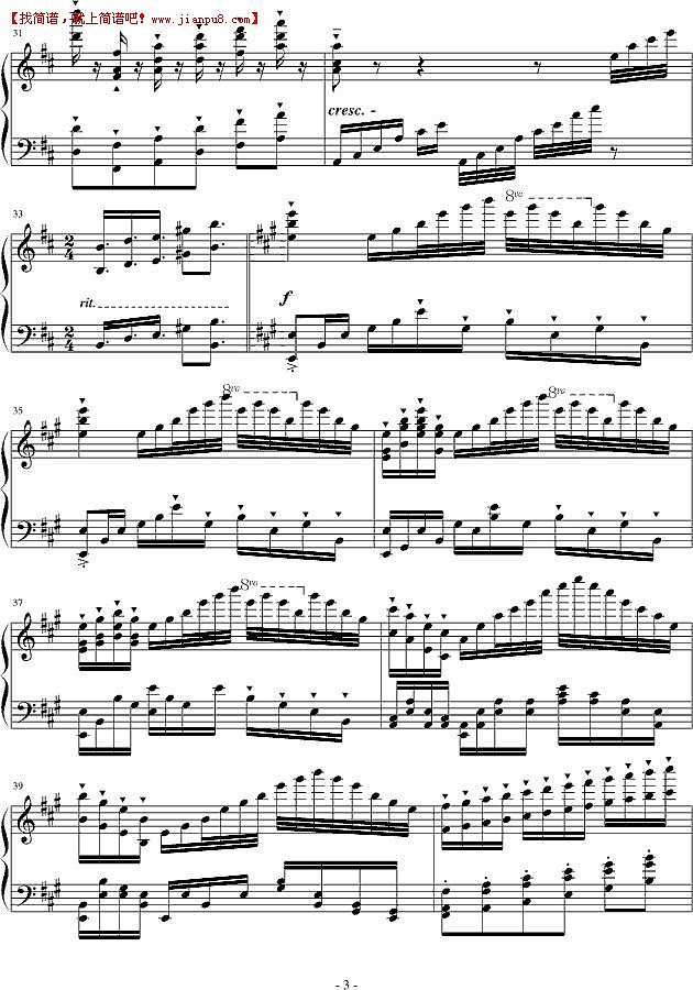 比如比如比如比 飞旋海豚 钢琴谱pic3 www.jianpu8.cn