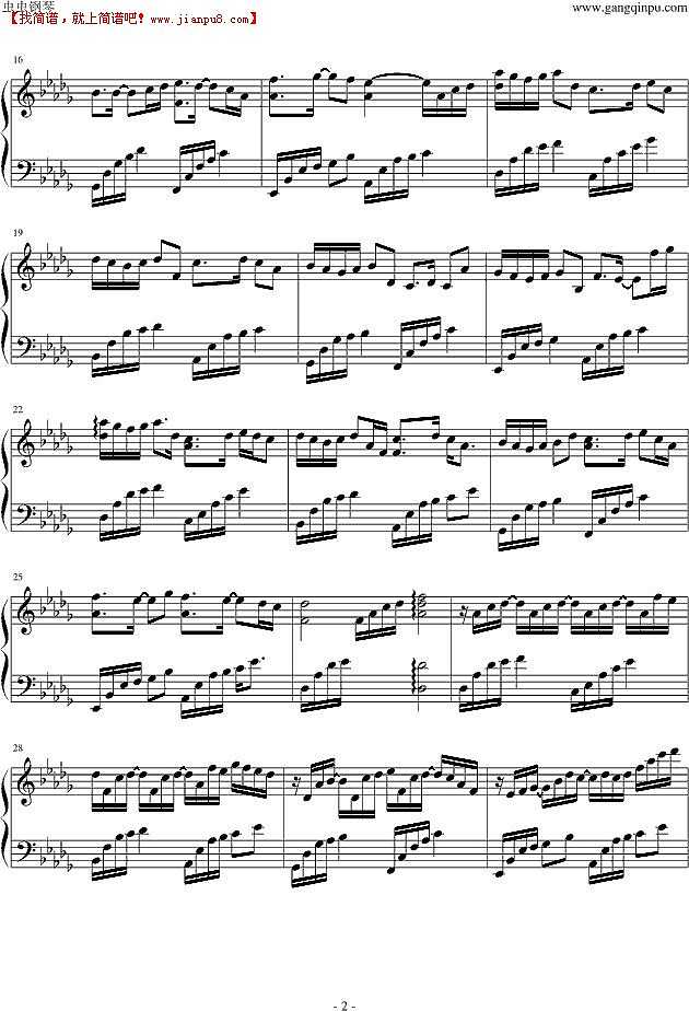 夏小调 想和你漫步在午后 钢琴谱pic2 www.jianpu8.cn