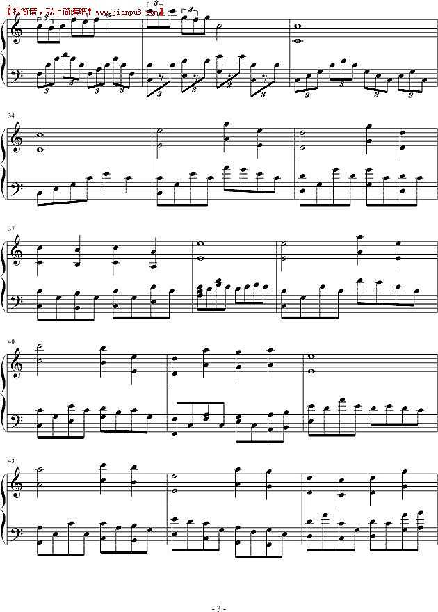 吴越 大自然的狂欢 钢琴谱pic3 www.jianpu8.c