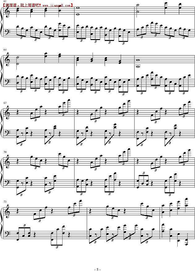 吴越 大自然的狂欢 钢琴谱pic5 www.jianpu8.c