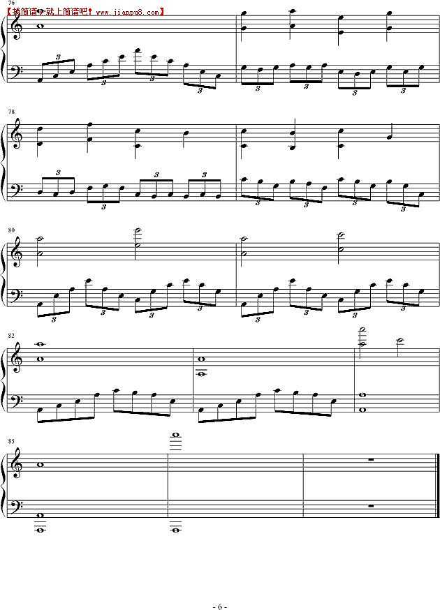 吴越 大自然的狂欢 钢琴谱pic6 www.jianpu8.c