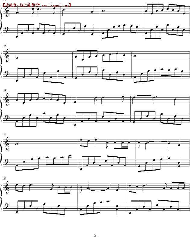 流风遗韵 窗前细雨 钢琴谱pic2 www.jianpu8.cn