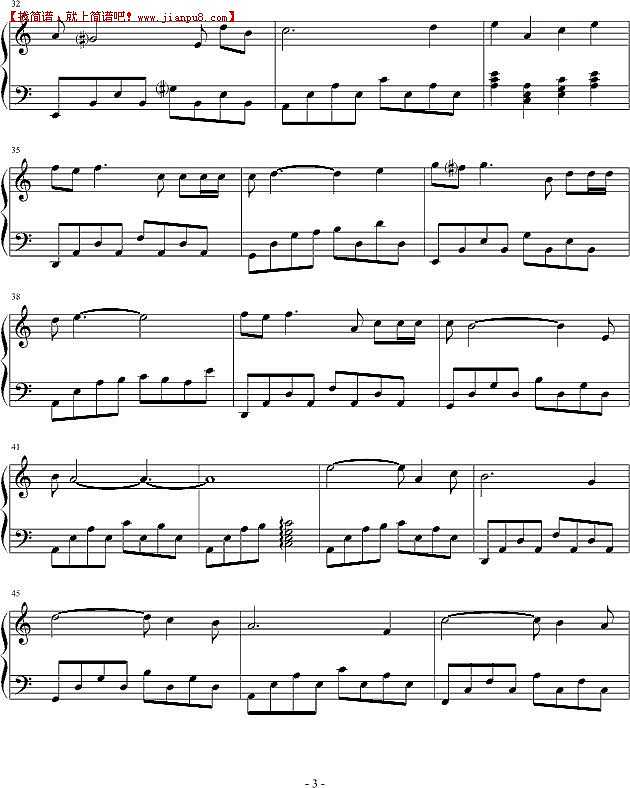 流风遗韵 窗前细雨 钢琴谱pic3 www.jianpu8.cn