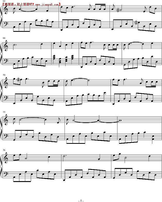 流风遗韵 窗前细雨 钢琴谱pic5 www.jianpu8.cn