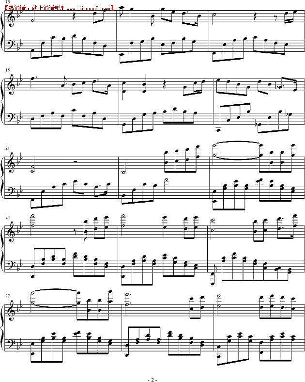 绫楓 夏日的思绪 钢琴谱pic2 www.jianpu8.cn