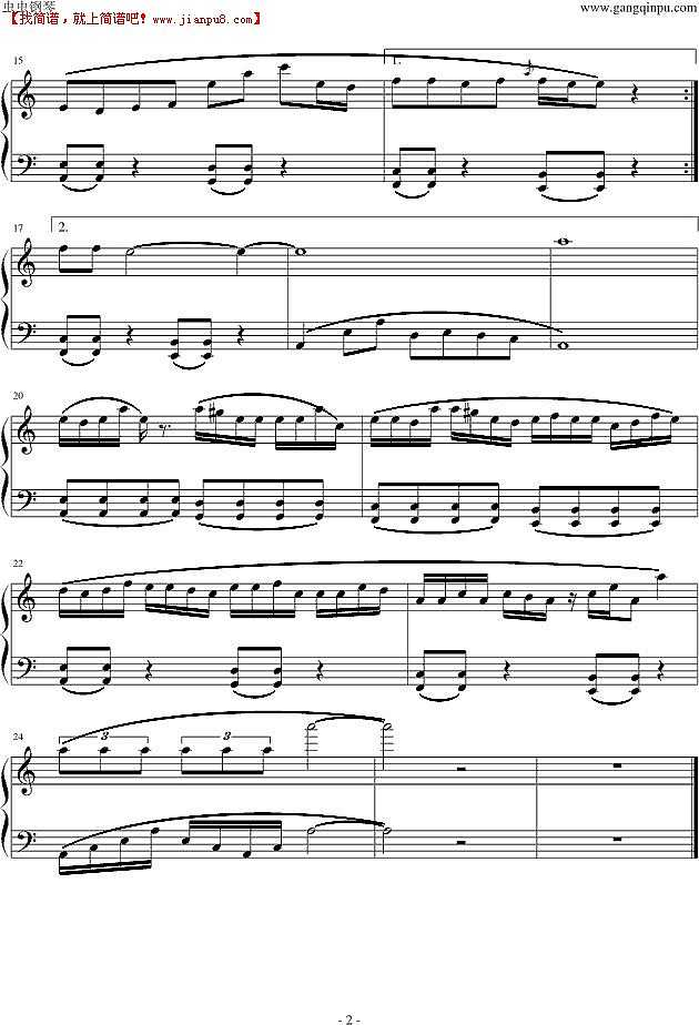 小狼11 殇花落地 钢琴谱pic2 www.jianpu8.cn