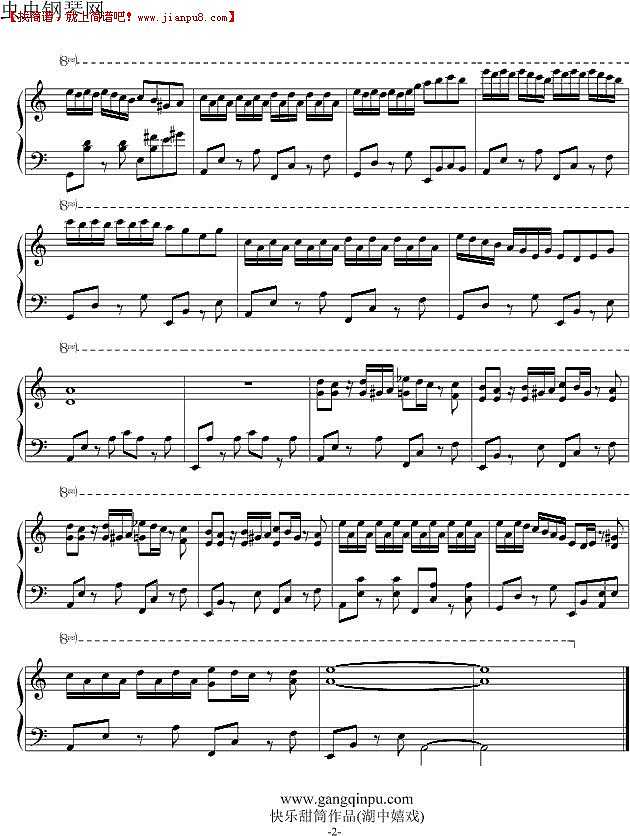 张其萍 湖中嬉戏 钢琴谱pic1 www.jianpu8.cn