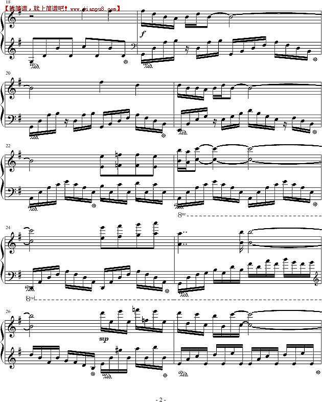 Ku.Klux.Klan 永恒蓝天 钢琴谱pic2 www.jianpu8.cn