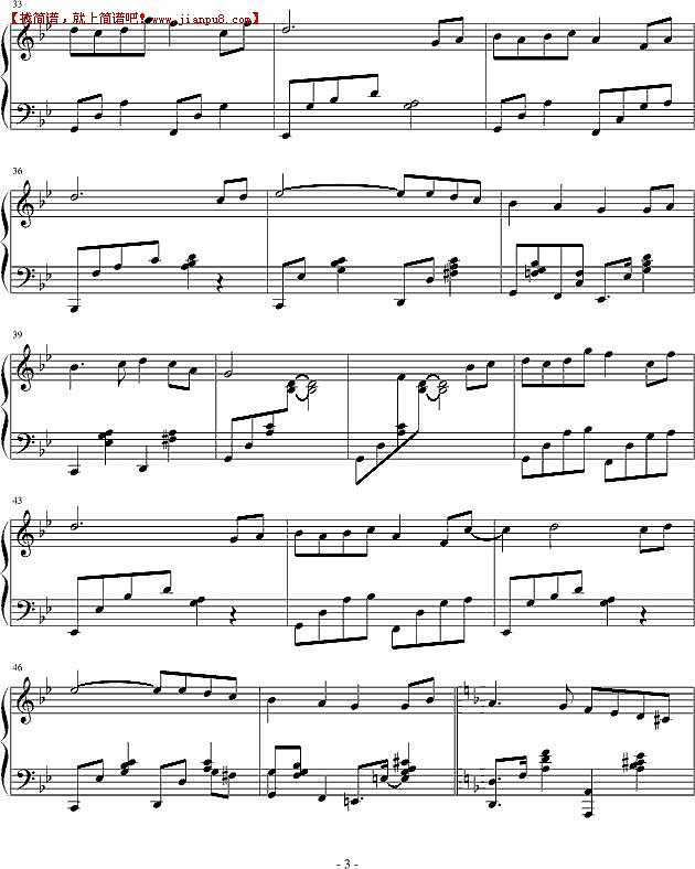 清代皇帝 冬雪之伤 简谱pic3 www.jianpu8.cn