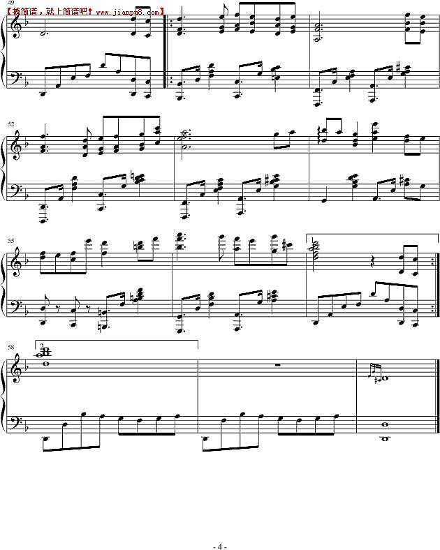 清代皇帝 冬雪之伤 简谱pic4 www.jianpu8.cn