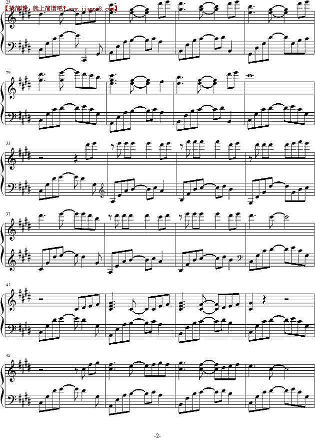 Tyc 梦的白皮书 钢琴谱pic2 www.jianpu8.cn