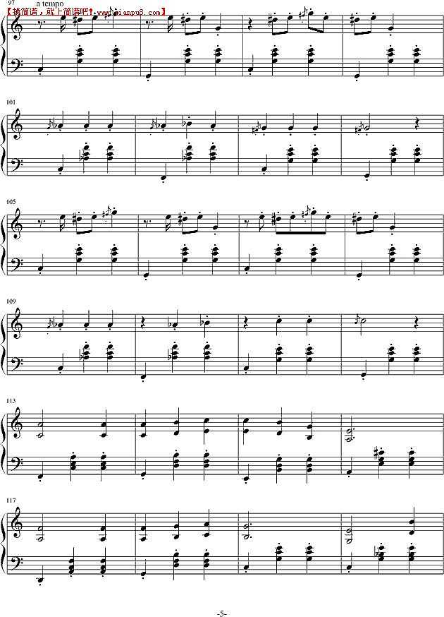 瓶子 舞会上的小熊 钢琴谱pic5 www.jianpu8.cn