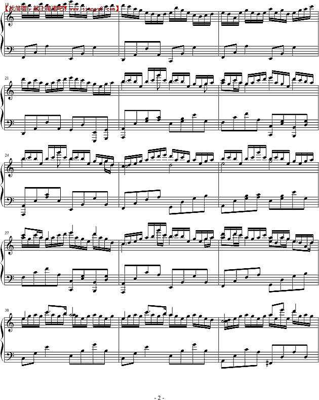 鲜远 泪蝶翩翩 钢琴谱pic2 www.jianpu8.cn