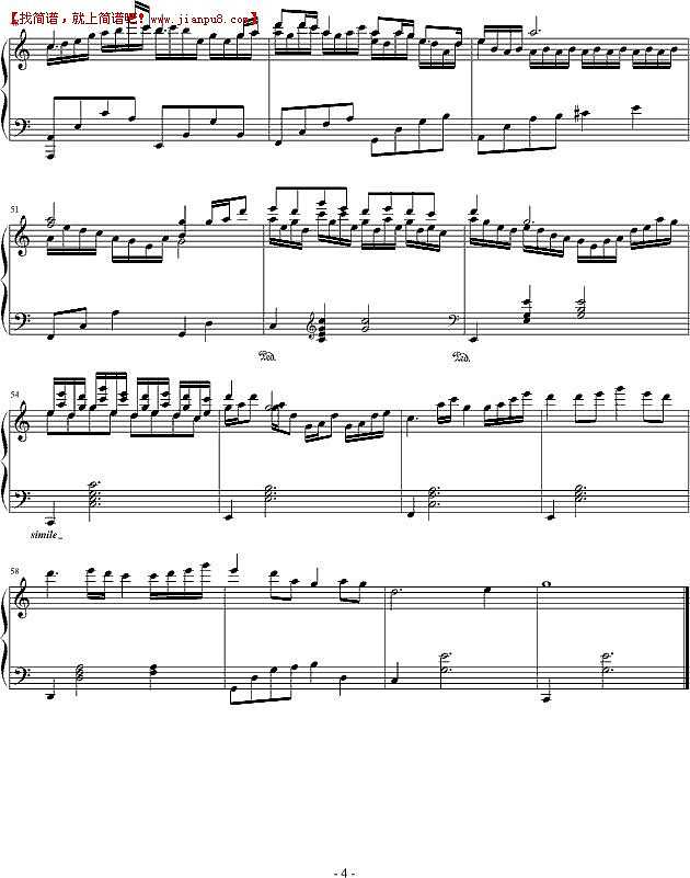 鲜远 泪蝶翩翩 钢琴谱pic4 www.jianpu8.cn