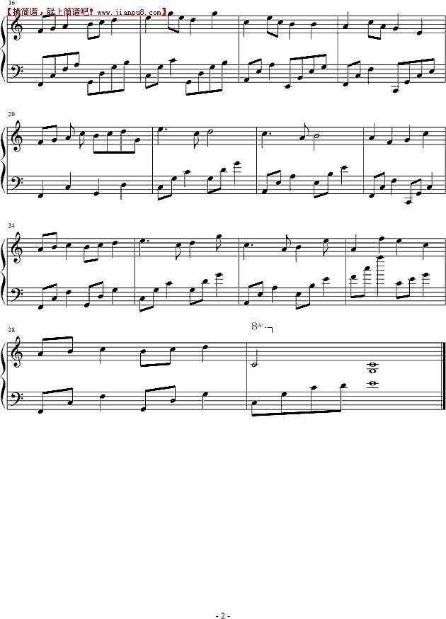 Arvin 跳跃的音符 钢琴谱pic2 www.jianpu8.cn