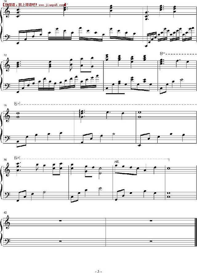 Dor 秋瞑 钢琴谱pic3 www.jianpu8.cn