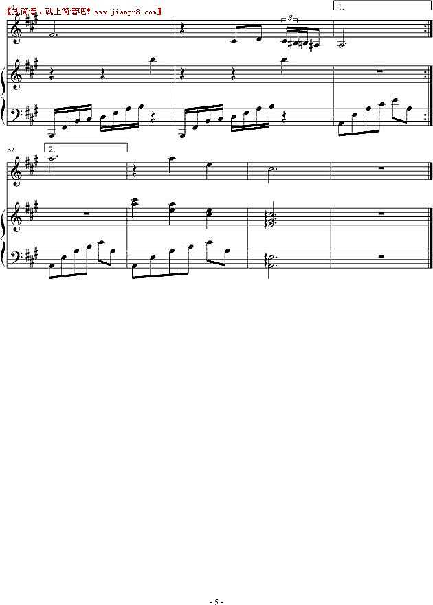 残阳 回忆的麦田 钢琴谱pic5 www.jianpu8.cn