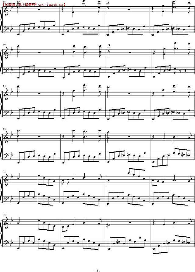 深蓝LXXXIV 无尽的循环3 钢琴谱pic www.jianpu8.cn