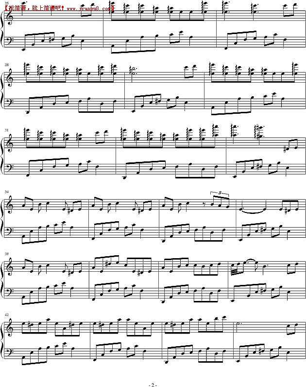 流风遗韵 窥灯之鼠 钢琴谱pic2 www.jianpu8.cn