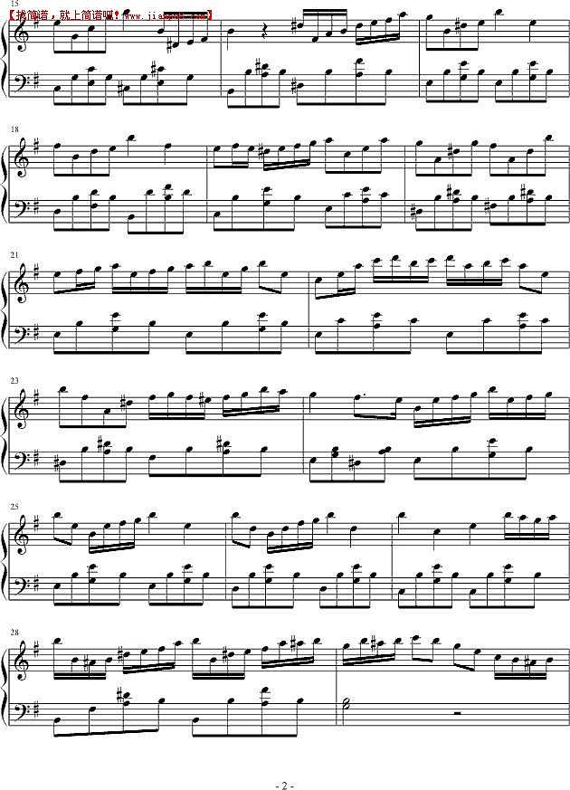 费伦斯特1991 堕落的心情 钢琴谱pic2 www.jianpu8.cn