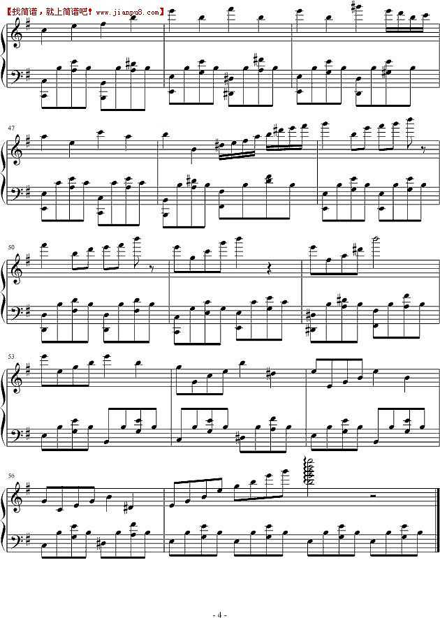 费伦斯特1991 堕落的心情 钢琴谱pic4 www.jianpu8.cn