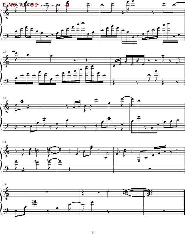 飞丝 跨越世界的追寻 钢琴谱pic4 www.jianpu8.cn