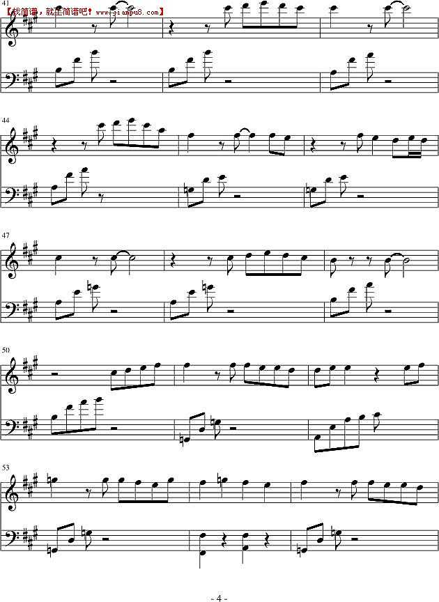 小室-教父 唯晚 钢琴谱pic4 www.jianpu8.cn