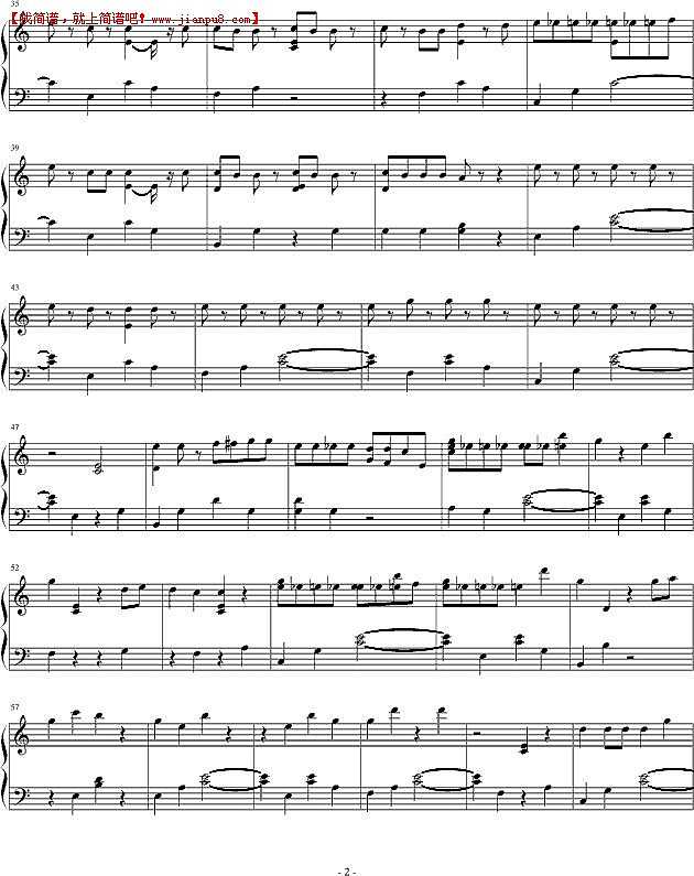 穿长裙的爱丽丝 钢琴谱pic2 www.jianpu8.cn