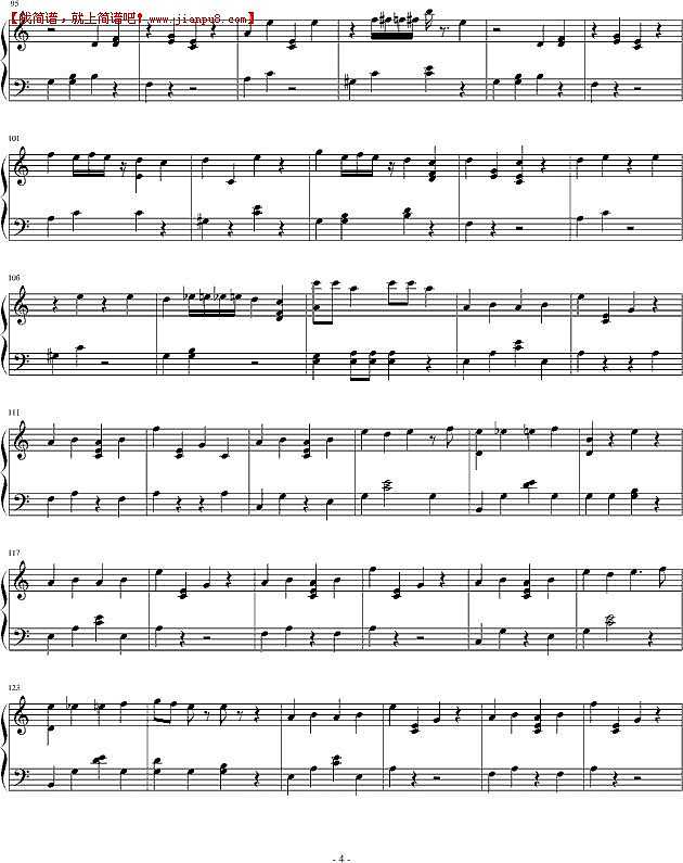 穿长裙的爱丽丝 钢琴谱pic4 www.jianpu8.cn