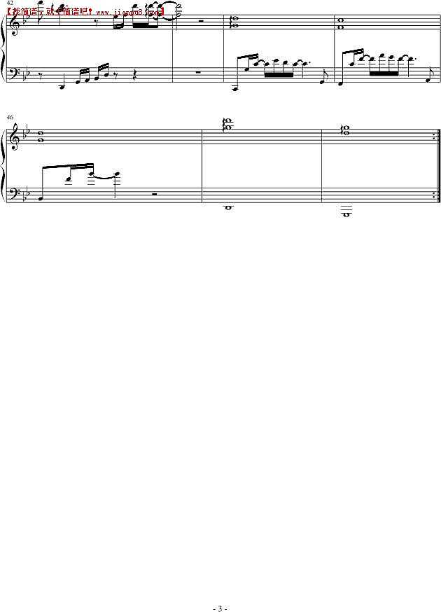 失落的城市 钢琴谱pic3 www.jianpu8.cn