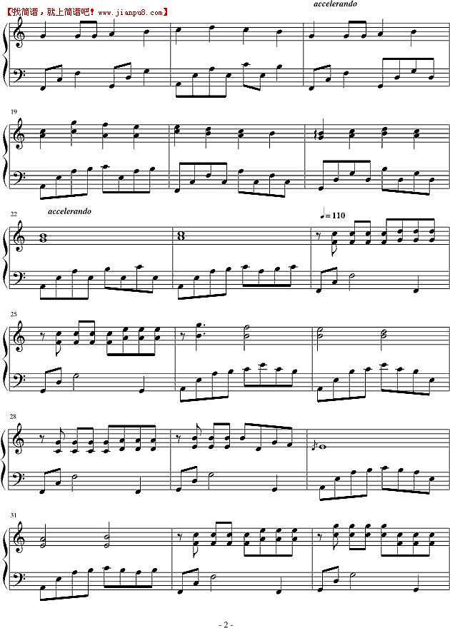 过去的一个夏天 钢琴谱pic2 www.jianpu8.cn