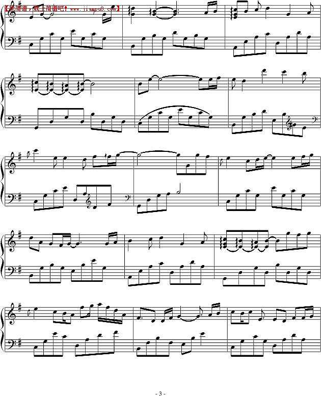 雨中的向日葵 钢琴谱pic3 www.jianpu8.cn