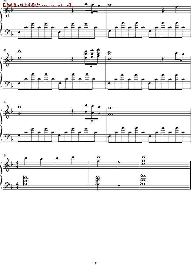 加拿大的秋天 钢琴谱pic3 www.jianpu8.cn