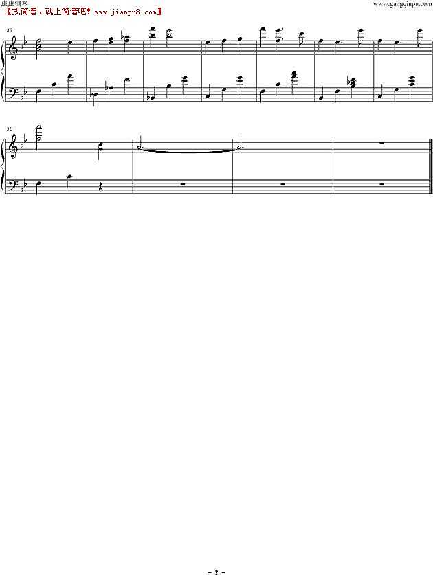 花泽香菜 明天到来之日 钢琴谱pic2 www.jianpu8.cn