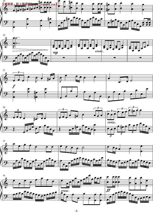 飞蛾的葬礼 钢琴谱pic2 www.jianpu8.cn