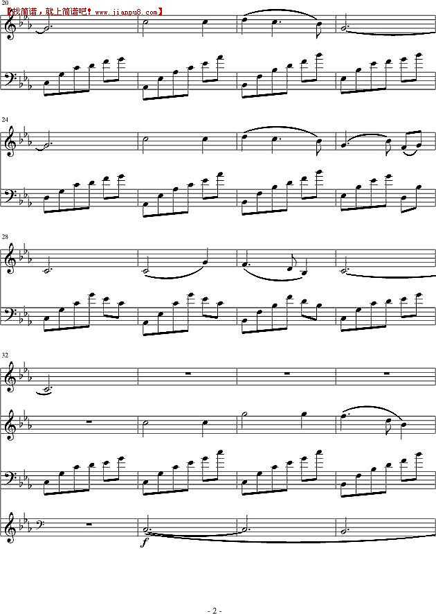幸福之源 钢琴谱pic2 www.jianpu8.cn