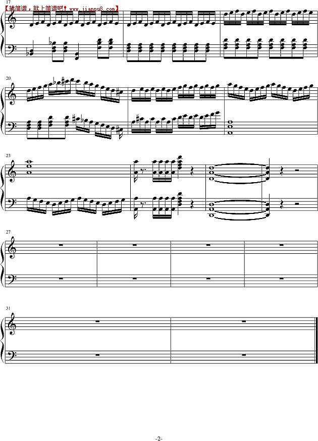 紧张 钢琴谱pic2 www.jianpu8.cn
