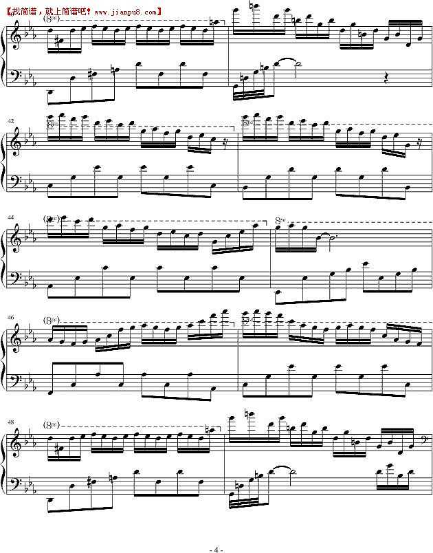 天空的幻想 钢琴谱pic4 www.jianpu8.cn