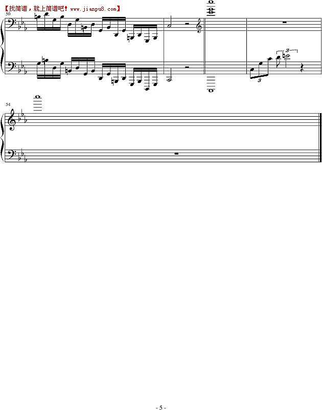 天空的幻想 钢琴谱pic5www.jianpu8.cn