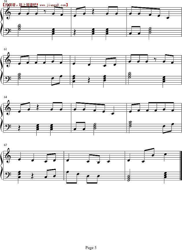 你是我的风景 钢琴谱pic5 www.jianpu8.cn