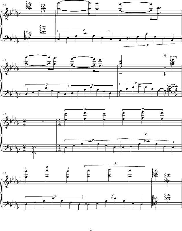 往事的独白钢琴谱